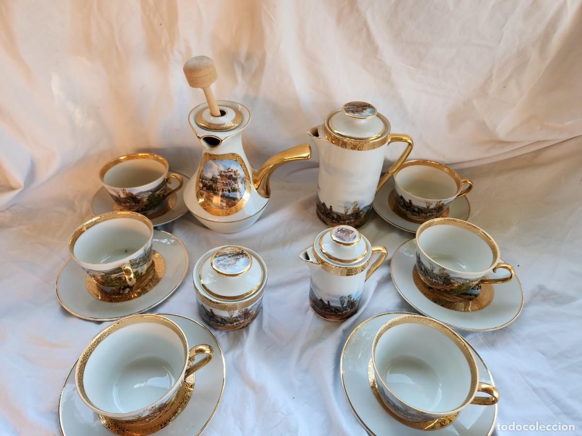 Antig&uuml;edades: Juego de chocolate y desayuno de limoges - Foto 2