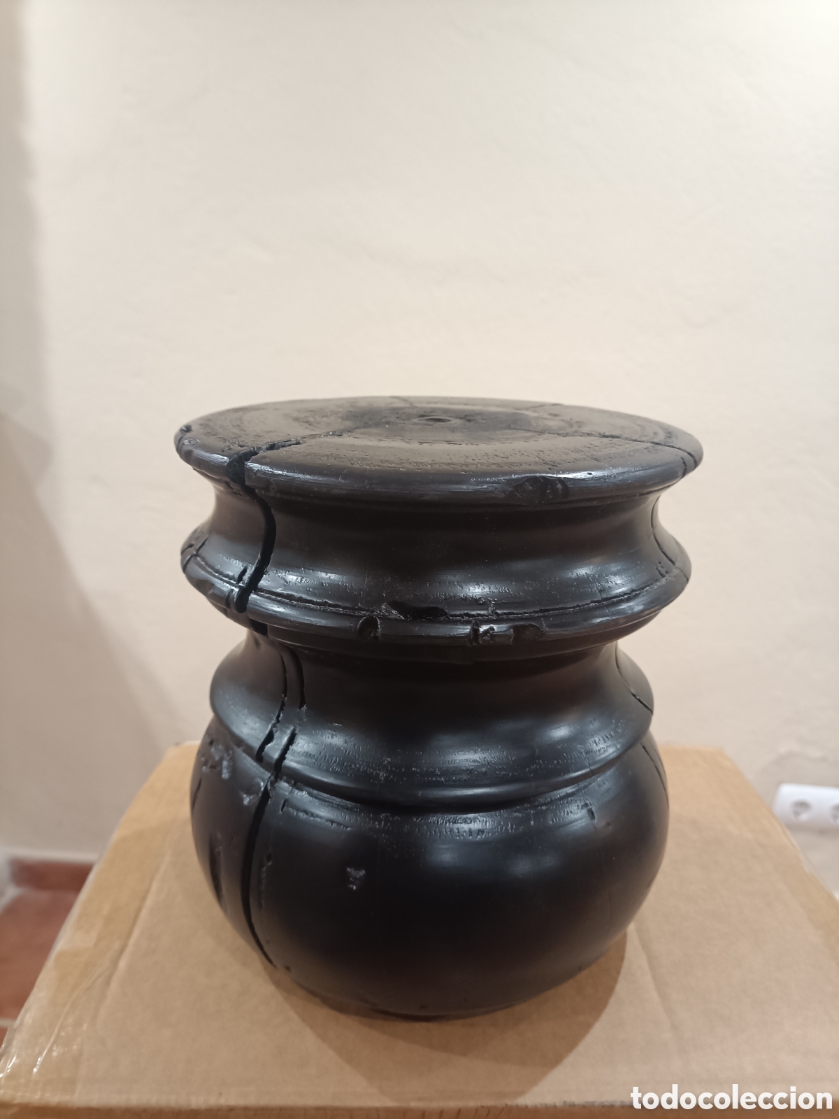 Antig&uuml;edades: Peana torneada - Foto 2