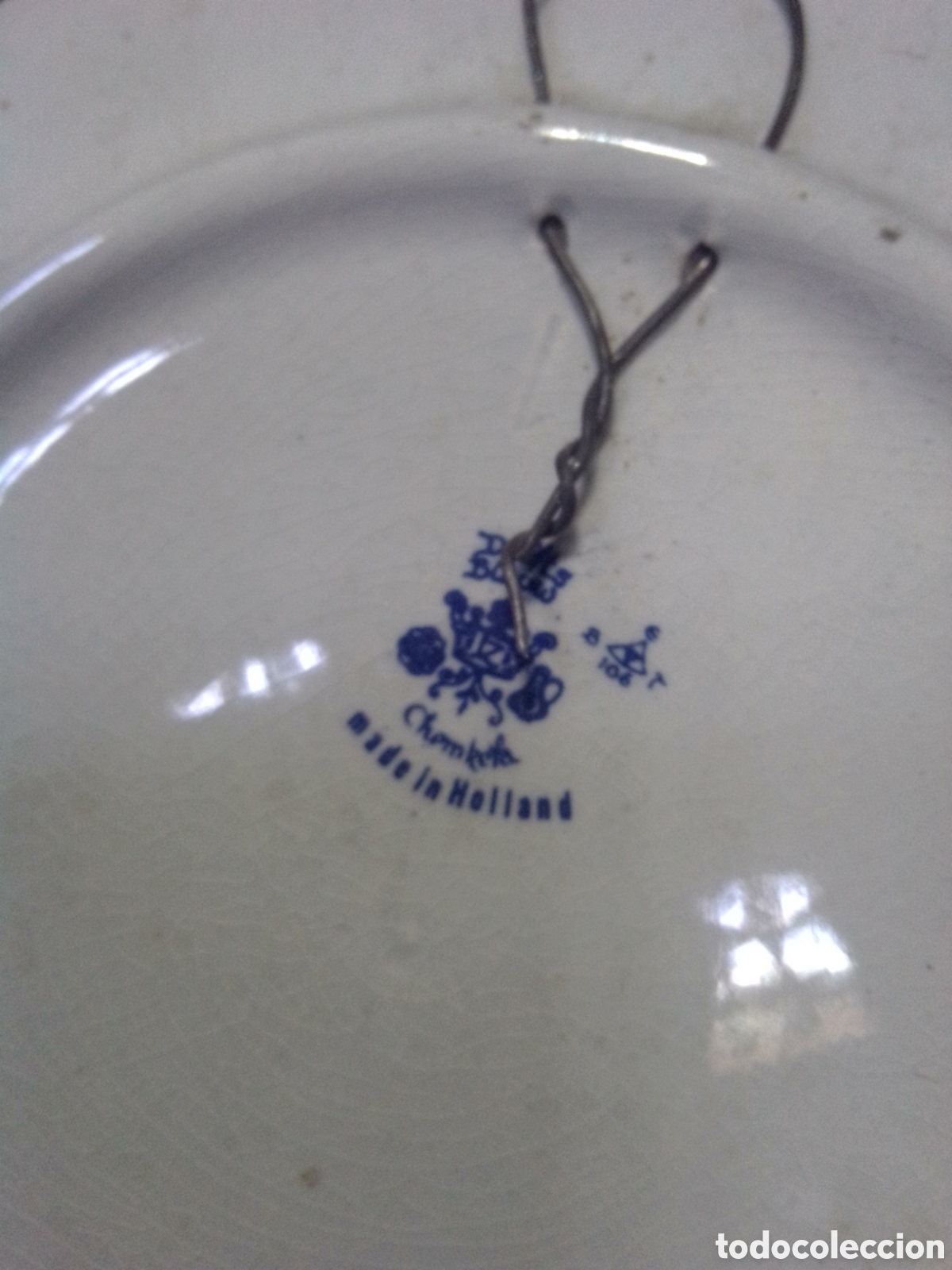 Antig&uuml;edades: Plato holand&eacute;s de Delft Loza - Foto 3