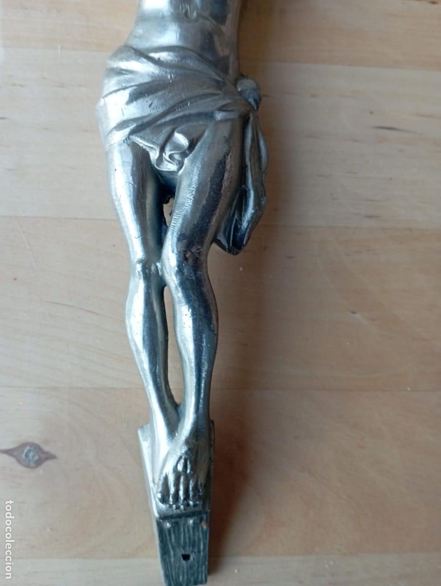 Antig&uuml;edades: CRISTO EN PLATEADO,PARA CRUZ. - Foto 3