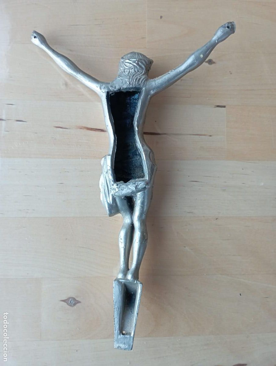 Antig&uuml;edades: CRISTO EN PLATEADO,PARA CRUZ. - Foto 4
