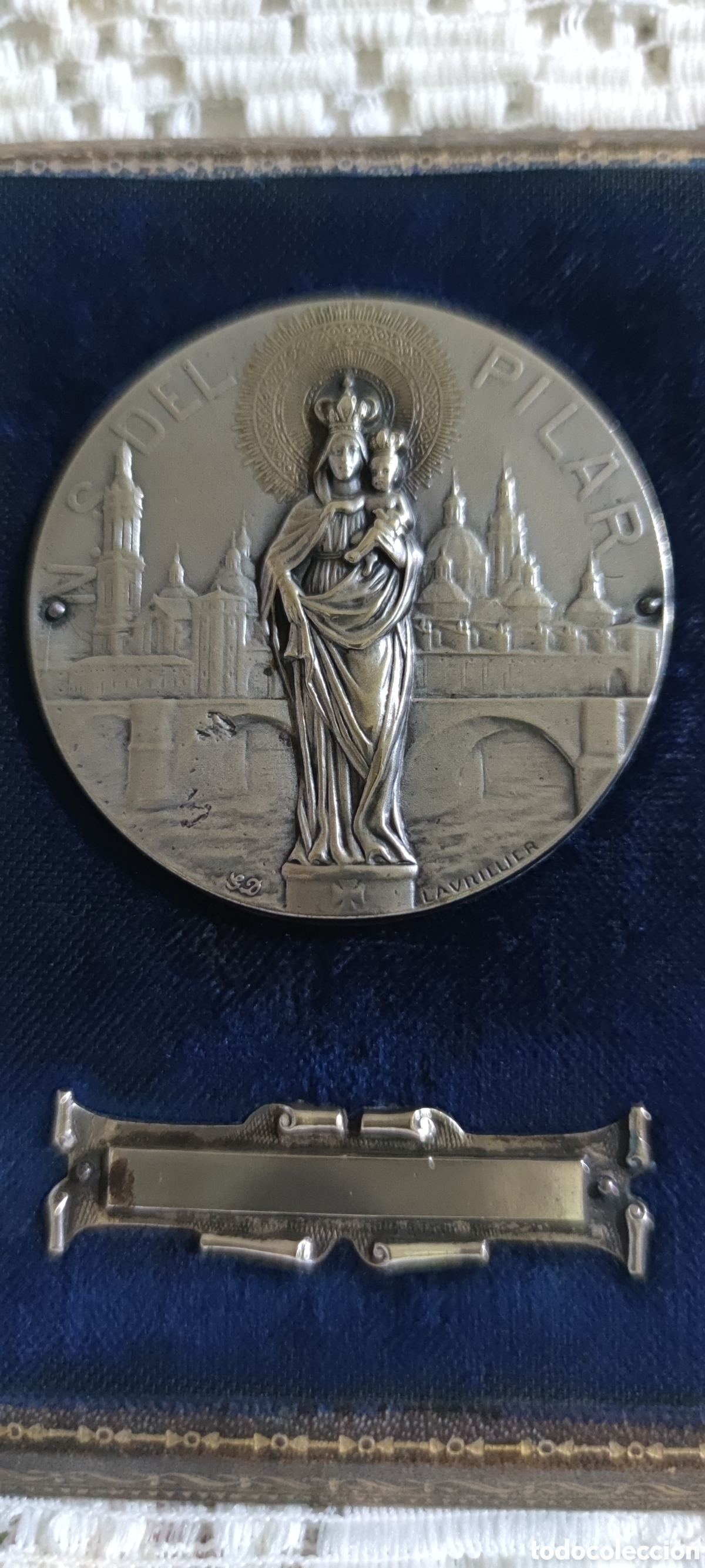 Antig&uuml;edades: VIRGEN DEL PILAR EN PLATA Y ORO. - Foto 2