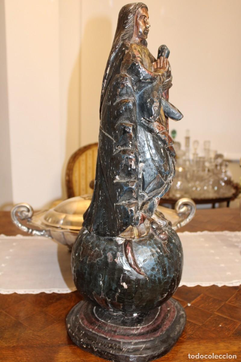 Antig&uuml;edades: TALLA DE LA VIRGEN,SIGLO XIX - Foto 3
