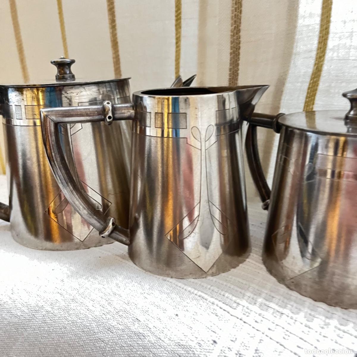 Antig&uuml;edades: Juego de tetera de plata Meneses - Foto 7