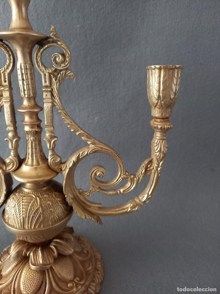 Antig&uuml;edades: CANDELABRO DE BRONCE - Foto 4