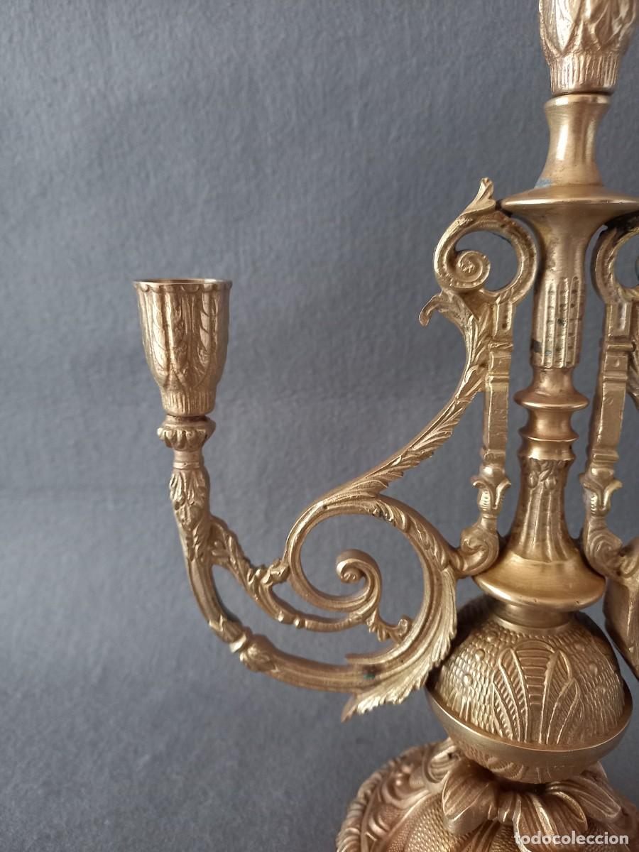 Antig&uuml;edades: CANDELABRO DE BRONCE - Foto 5
