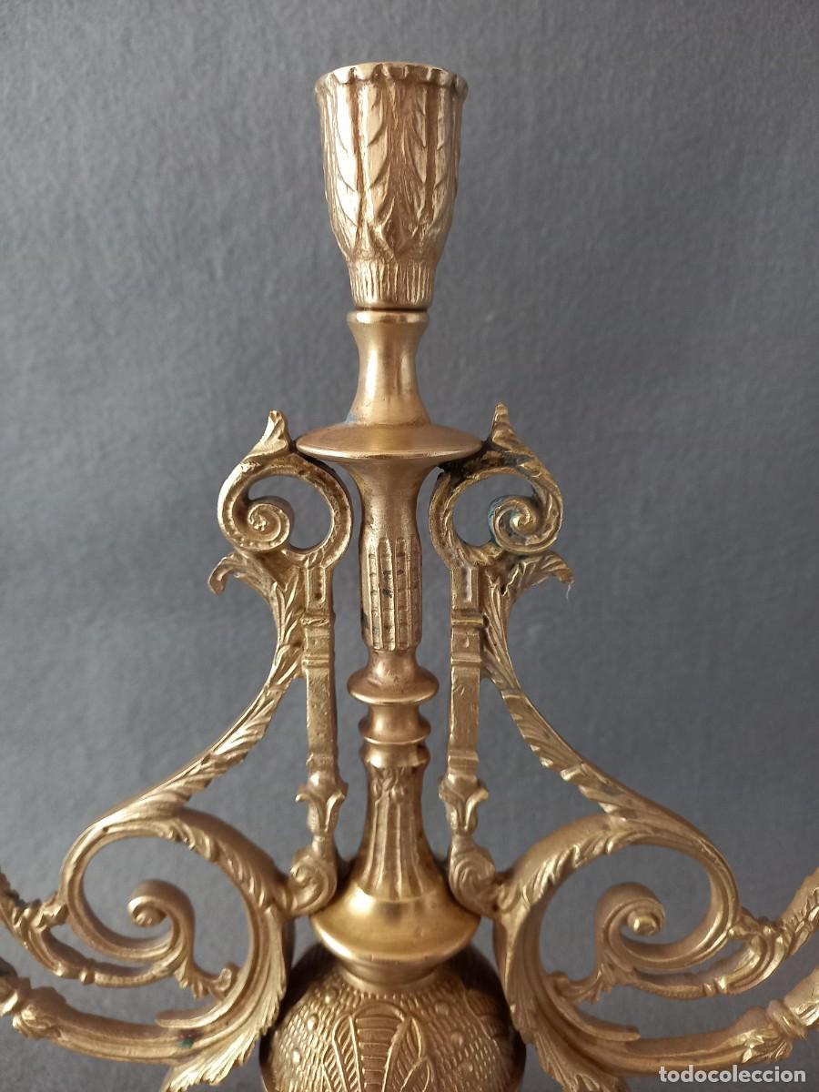 Antig&uuml;edades: CANDELABRO DE BRONCE - Foto 6