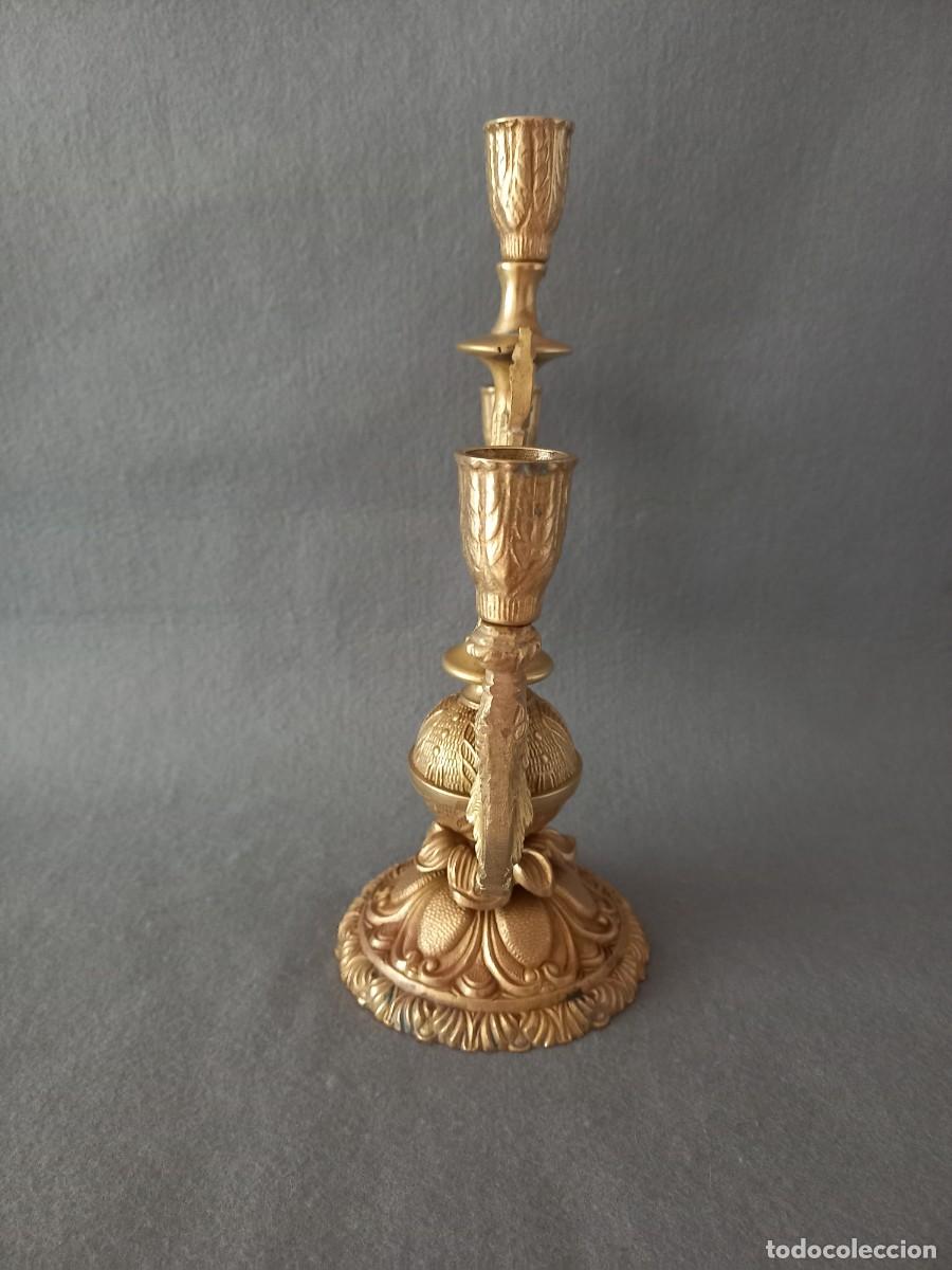 Antig&uuml;edades: CANDELABRO DE BRONCE - Foto 7