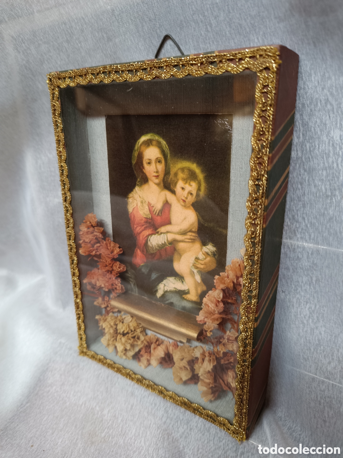 Antig&uuml;edades: Escapulario Virgen Maria del pa&ntilde;uelo de Murillo - Foto 3