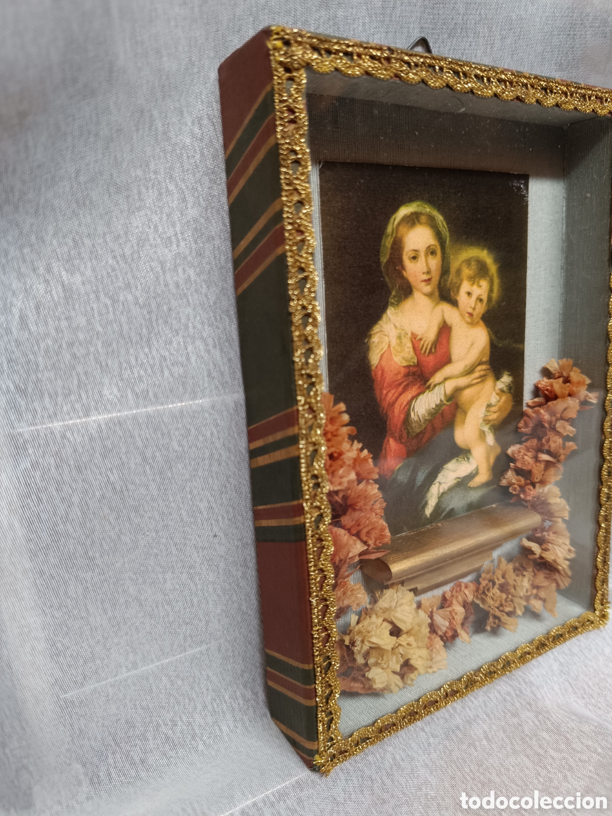 Antig&uuml;edades: Escapulario Virgen Maria del pa&ntilde;uelo de Murillo - Foto 4