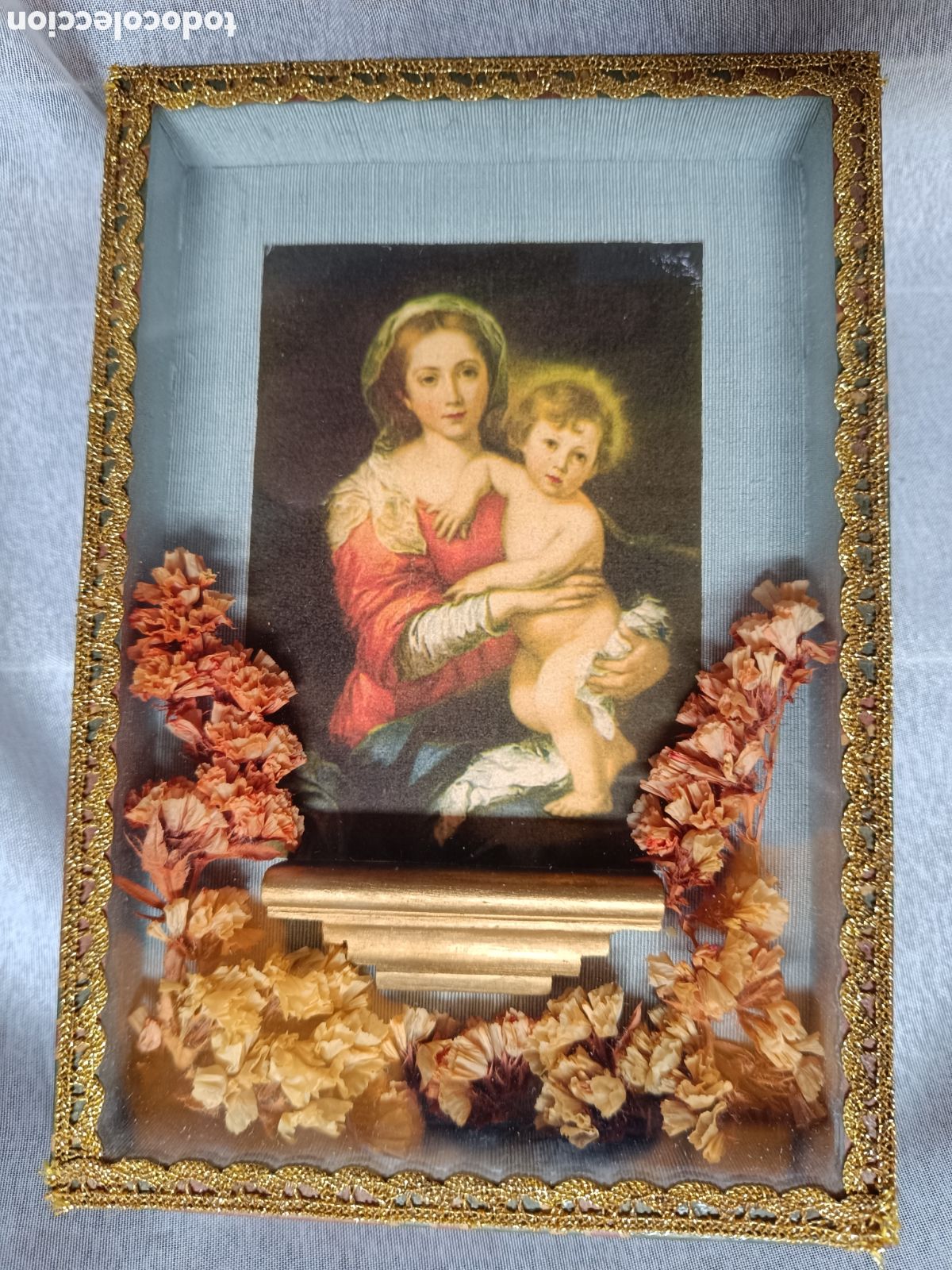 Antig&uuml;edades: Escapulario Virgen Maria del pa&ntilde;uelo de Murillo - Foto 7