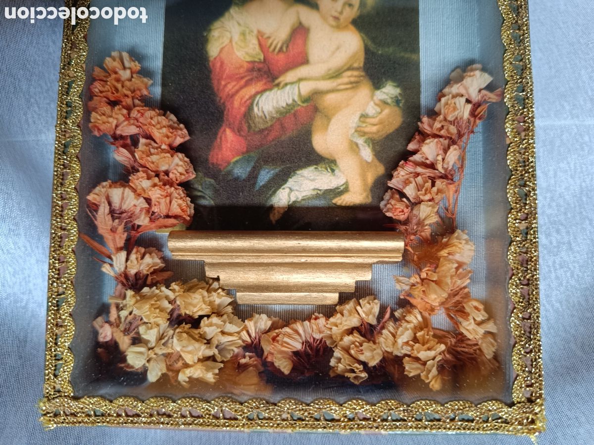 Antig&uuml;edades: Escapulario Virgen Maria del pa&ntilde;uelo de Murillo - Foto 9