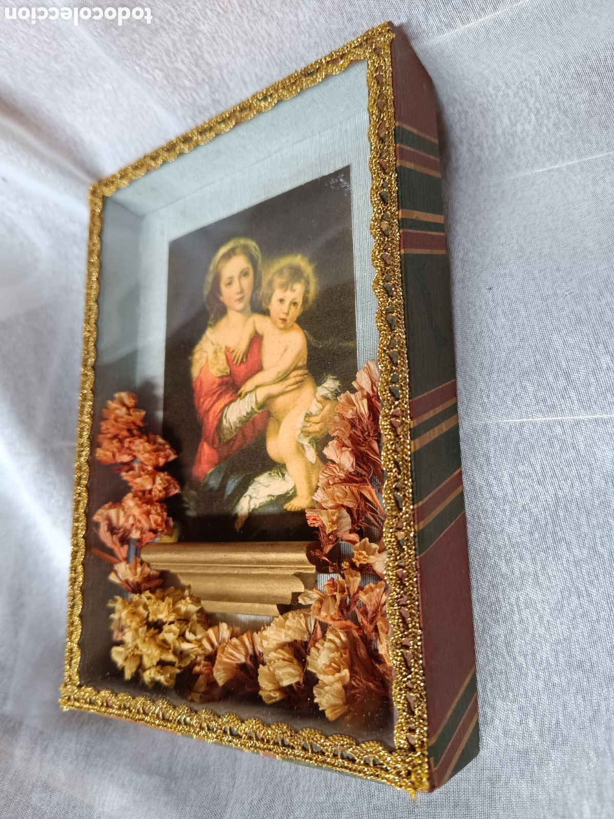 Antig&uuml;edades: Escapulario Virgen Maria del pa&ntilde;uelo de Murillo - Foto 10