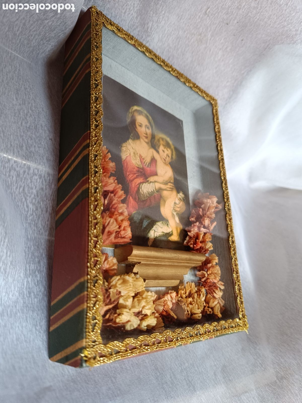 Antig&uuml;edades: Escapulario Virgen Maria del pa&ntilde;uelo de Murillo - Foto 11