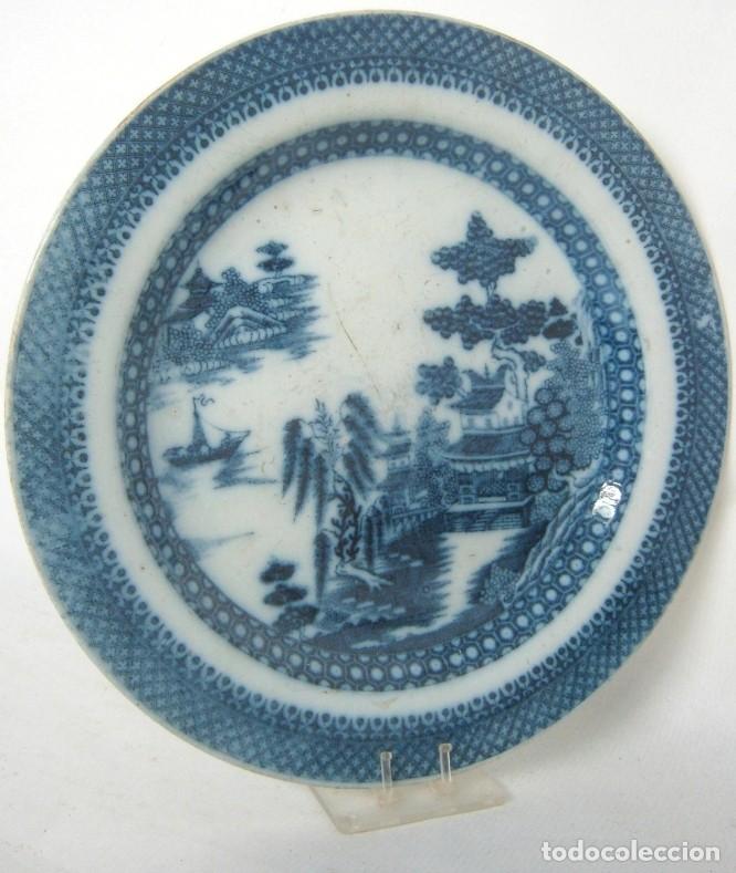Antig&uuml;edades: Plato Blue Willow s. XVIII - Foto 2