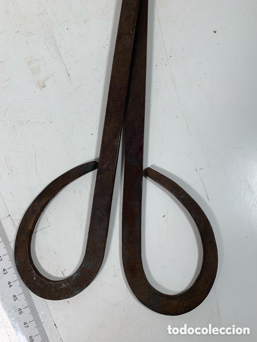 Antig&uuml;edades: 01_ Pinza tenazas para chimenea - Foto 4
