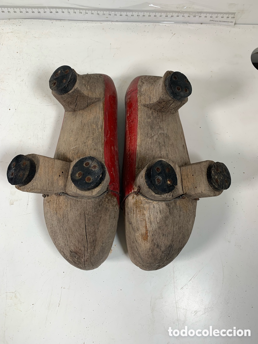 Antig&uuml;edades: 01_ madre&ntilde;as zuecos de madera - Foto 4