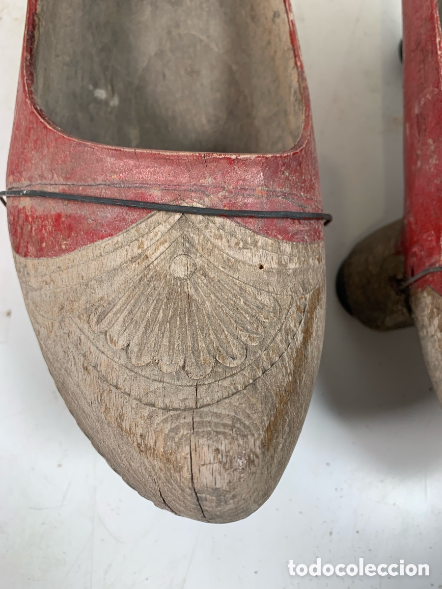 Antig&uuml;edades: 01_ madre&ntilde;as zuecos de madera - Foto 6