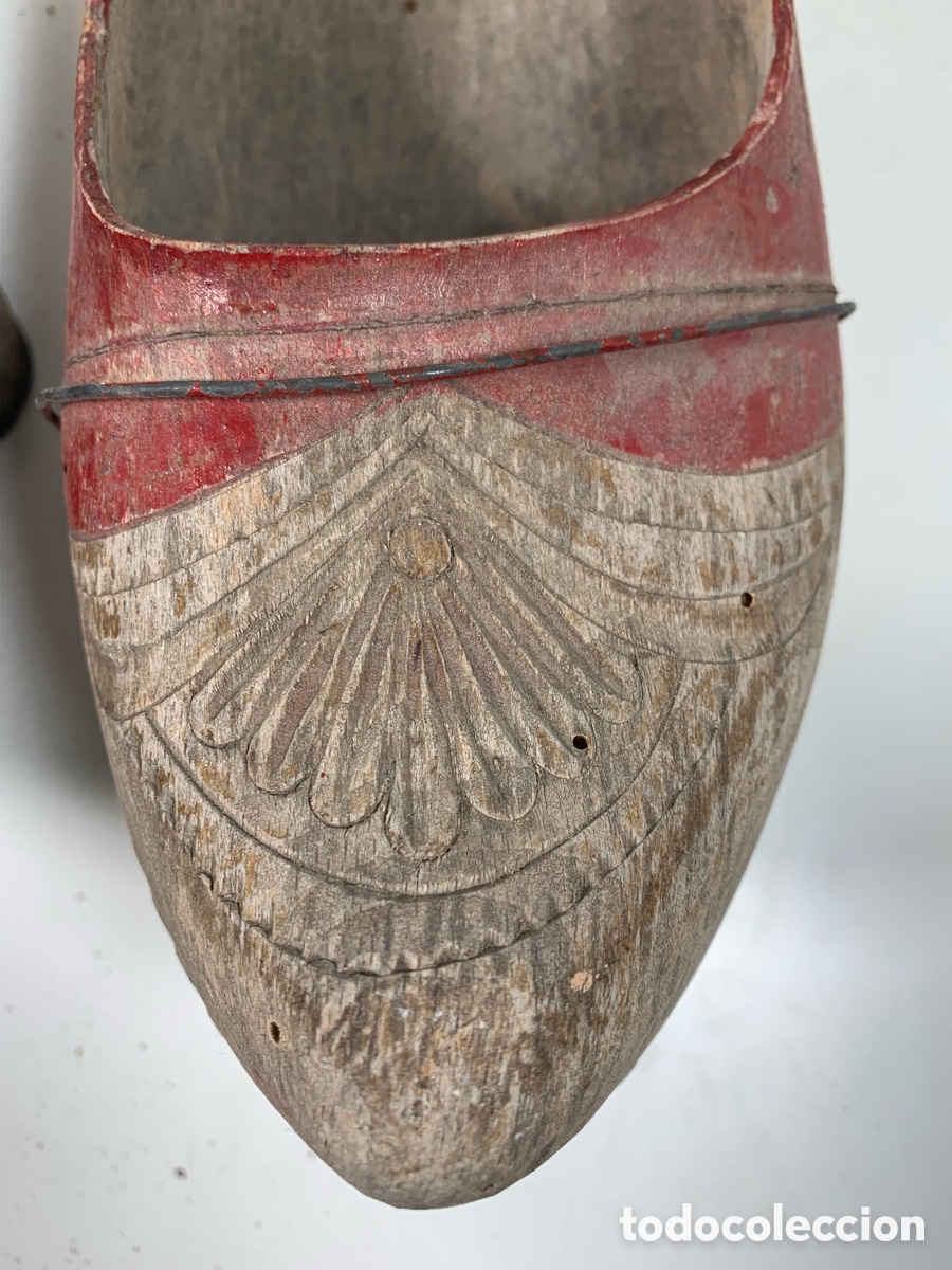 Antig&uuml;edades: 01_ madre&ntilde;as zuecos de madera - Foto 7