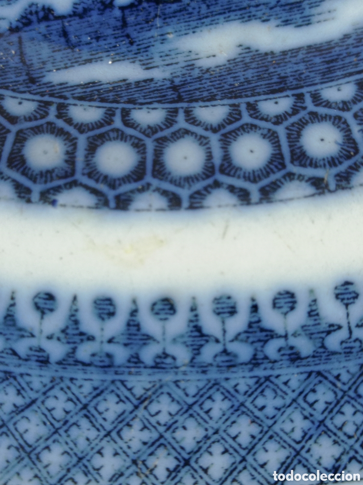 Antig&uuml;edades: Plato Blue Willow s. XVIII - Foto 13