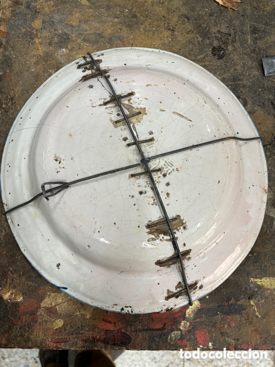 Antig&uuml;edades: Plato RIBESALBES. 34 cm - Foto 3