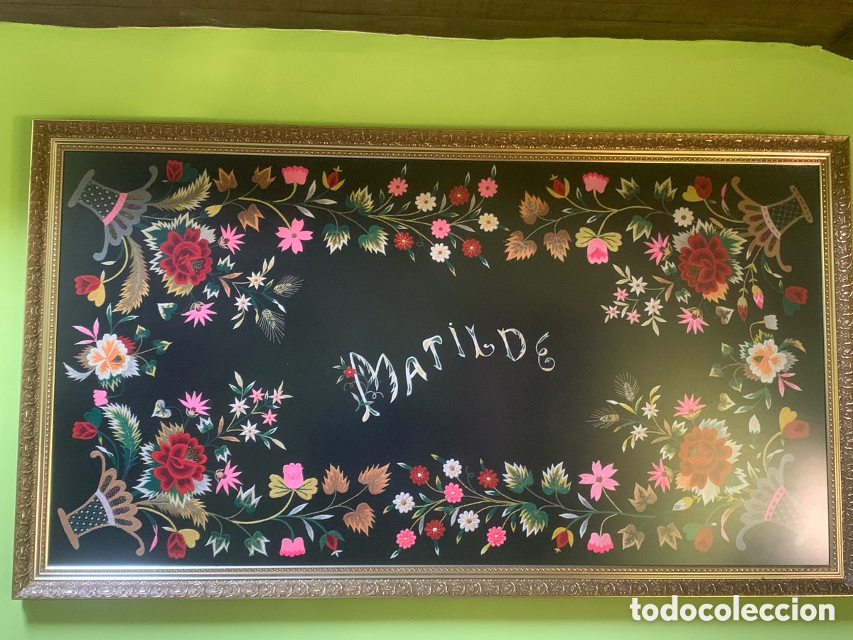 Antig&uuml;edades: Tapiz bordado a mano - Foto 1