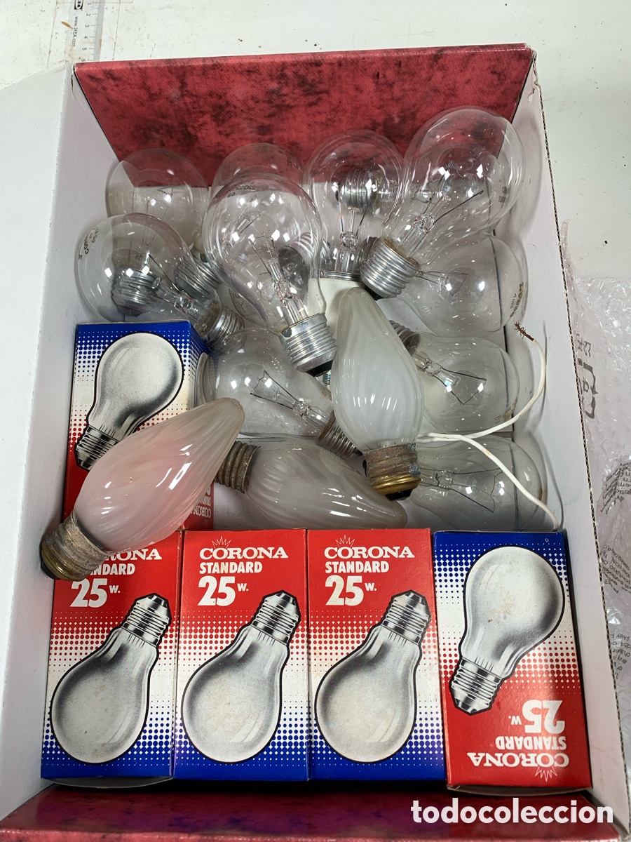 Antig&uuml;edades: Caja con bombillas - Foto 2