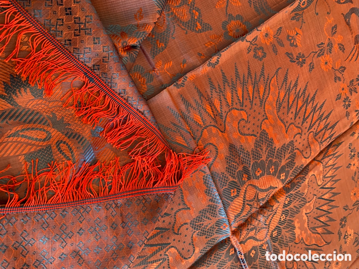 Antig&uuml;edades: Colcha de sedina tornasolada - Foto 22