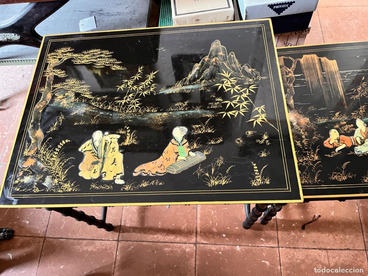 Antig&uuml;edades: Mesa nido oriental - Foto 4