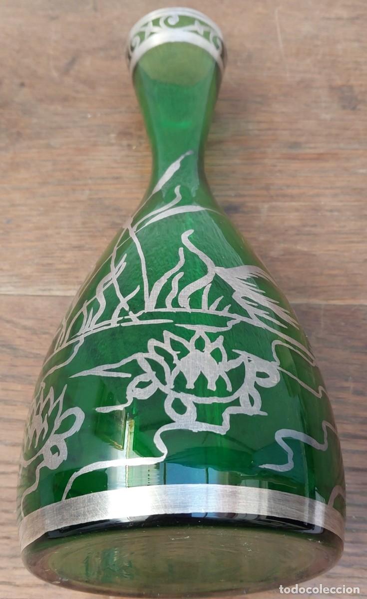 Antig&uuml;edades: JARR&Oacute;N DE CRISTAL DECORADO EN PLATA DE LEY - Foto 14