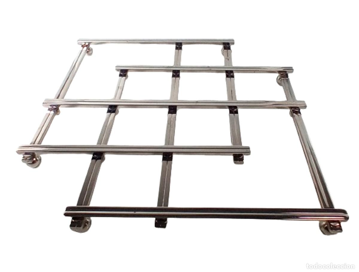 Antig&uuml;edades: Salva mantel extensible plateado - Foto 1