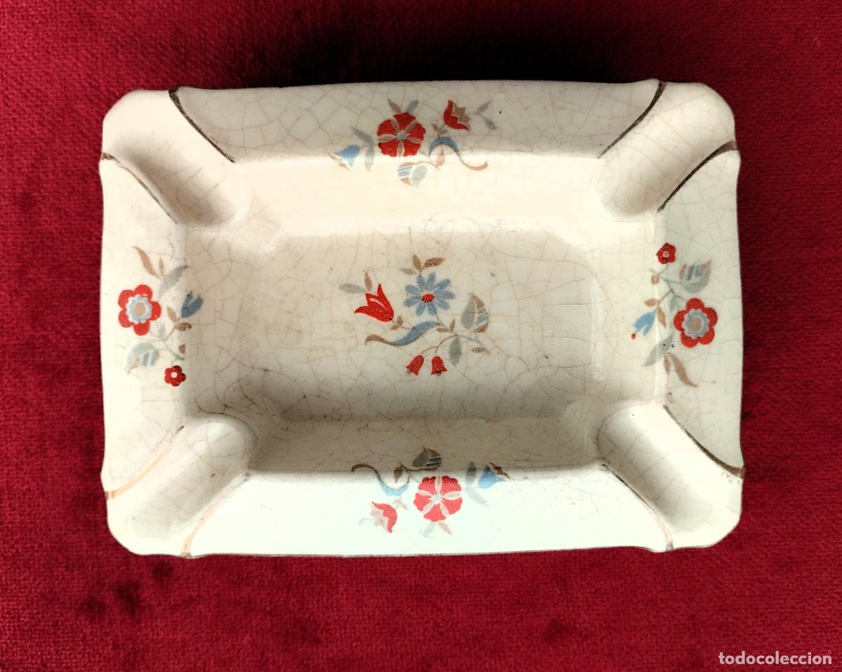 Antig&uuml;edades: CENICERO EN PORCELANA CHECA PINTADO A MANO - SELLADO Y NUMERADO