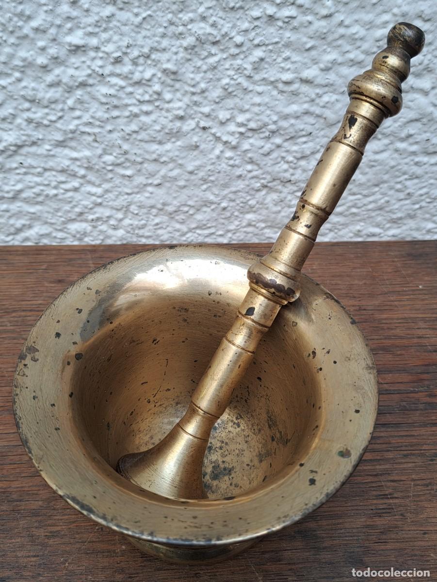 Antig&uuml;edades: MORTERO DE BRONCE SIGLO XIX - Foto 3