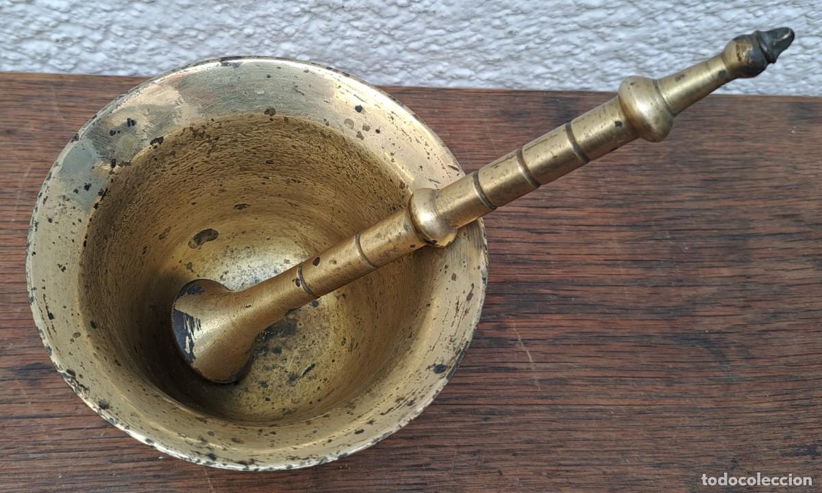 Antig&uuml;edades: MORTERO DE BRONCE SIGLO XIX - Foto 4