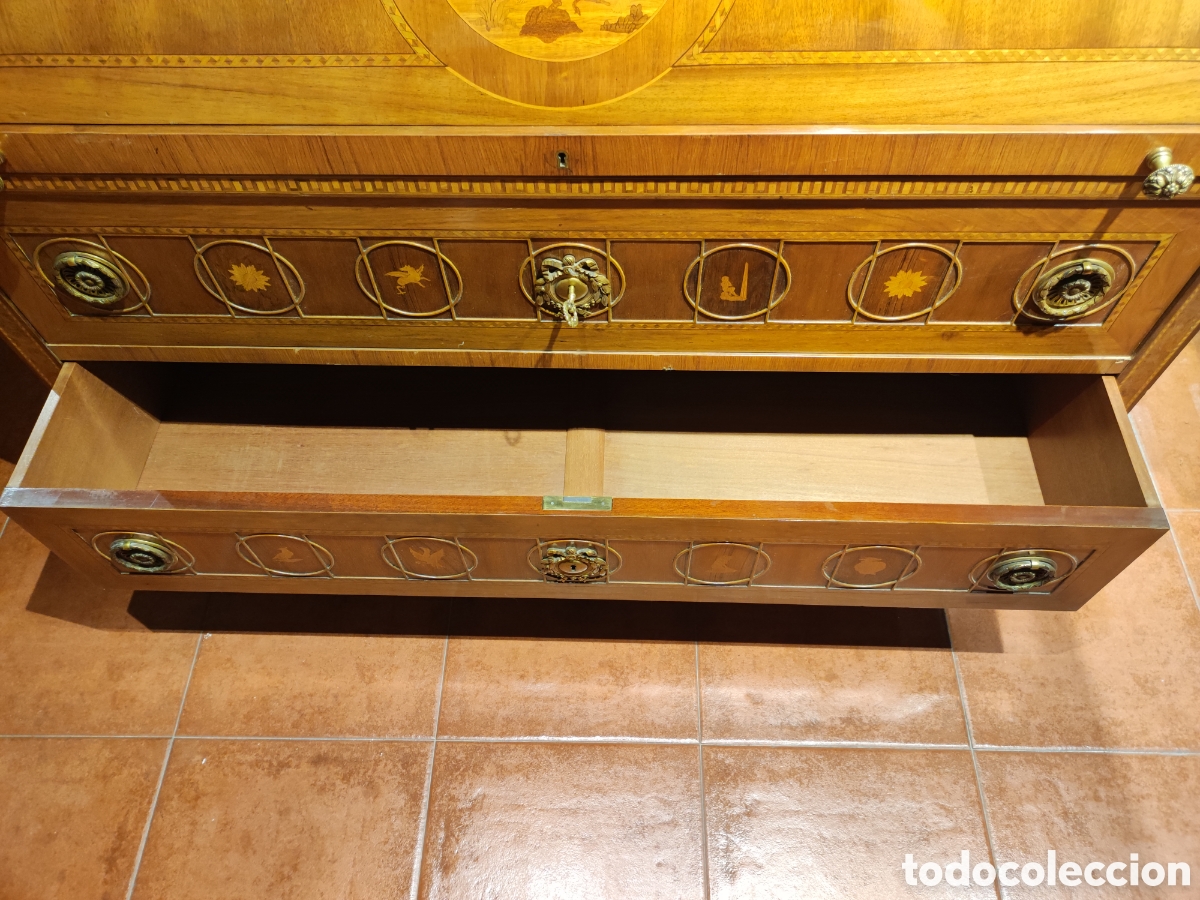 Antig&uuml;edades: C&oacute;moda escritorio cilindro - Foto 7