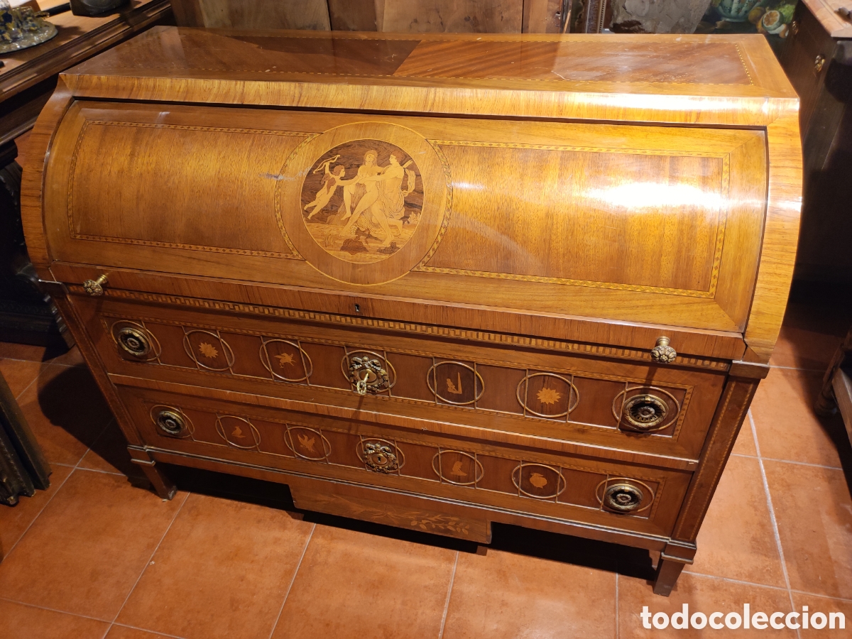 Antig&uuml;edades: C&oacute;moda escritorio cilindro - Foto 1