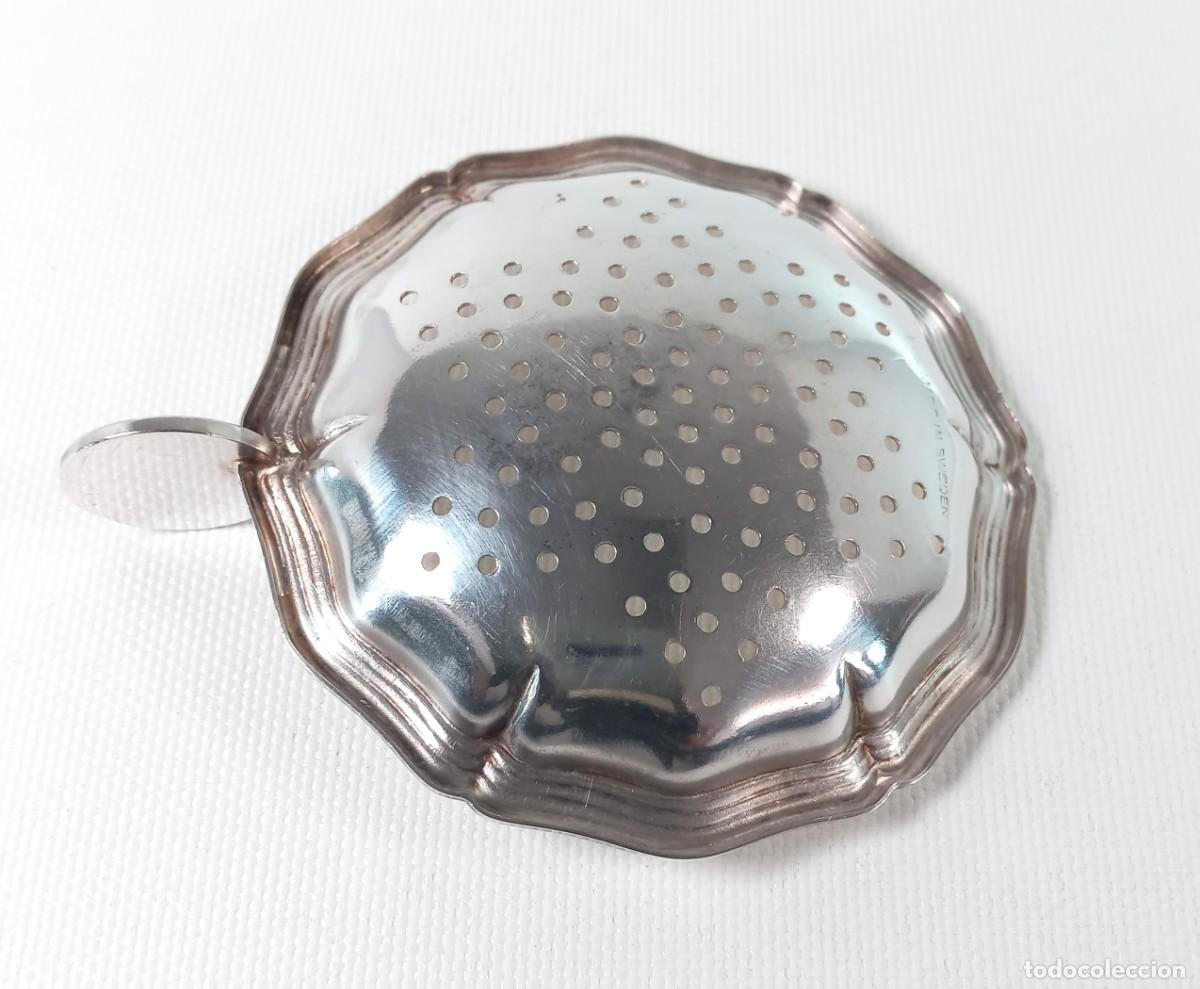 Antig&uuml;edades: Colador de t&eacute; plateado - Foto 4