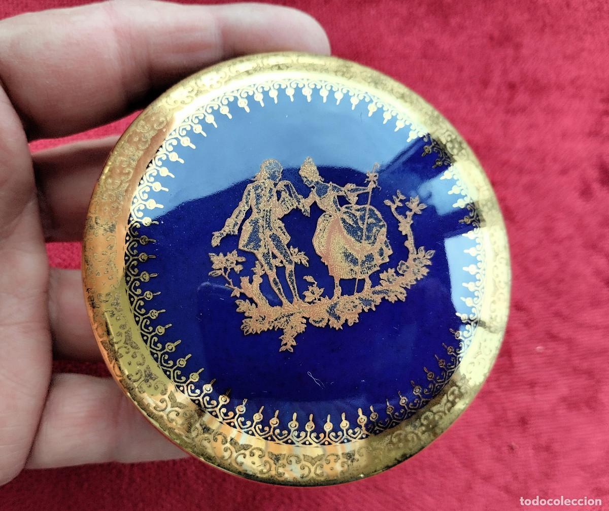 Antig&uuml;edades: JOYERO LIMOGES EN AZUL COBALTO Y ORO - Foto 1