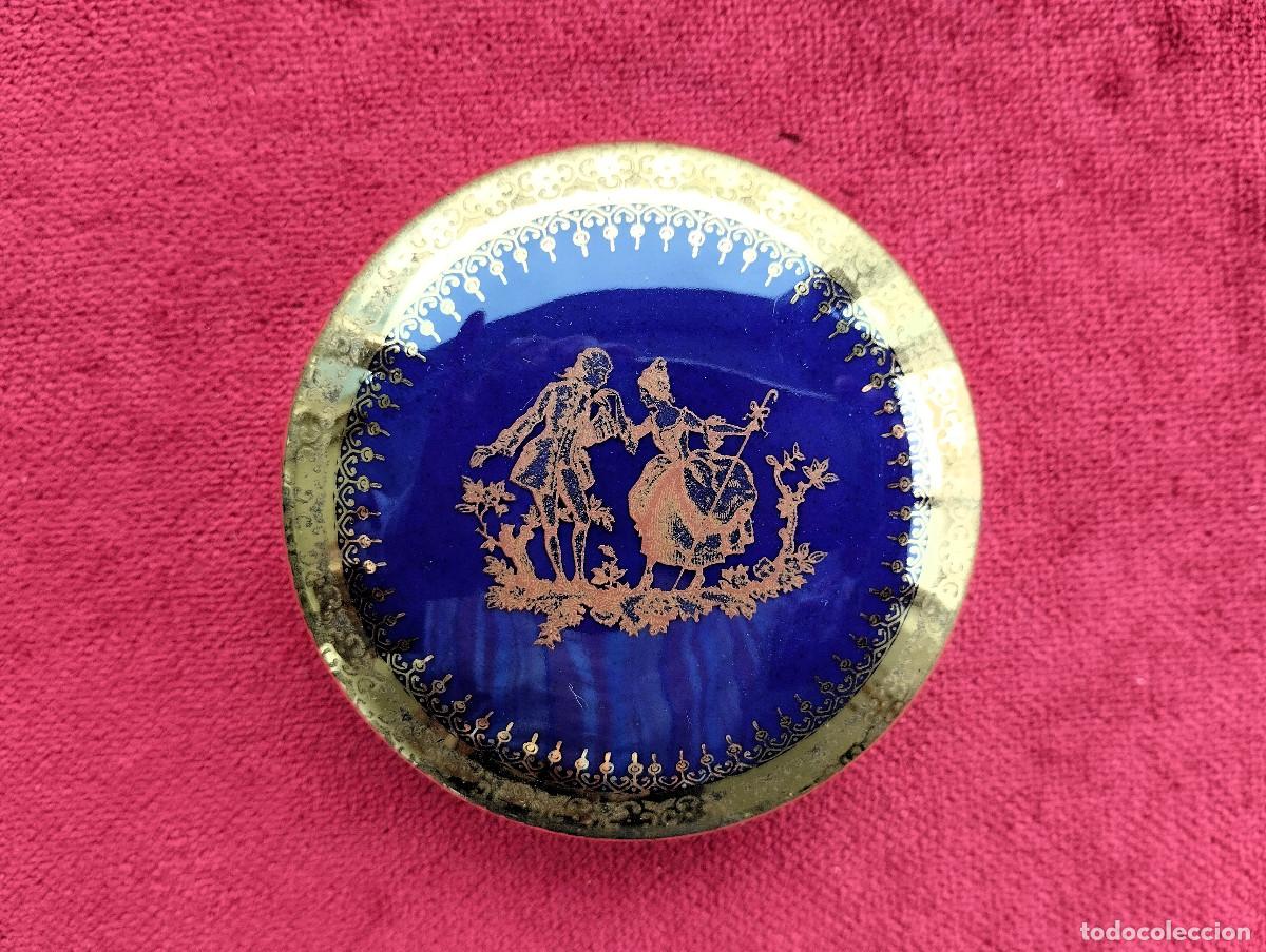 Antig&uuml;edades: JOYERO LIMOGES EN AZUL COBALTO Y ORO - Foto 2