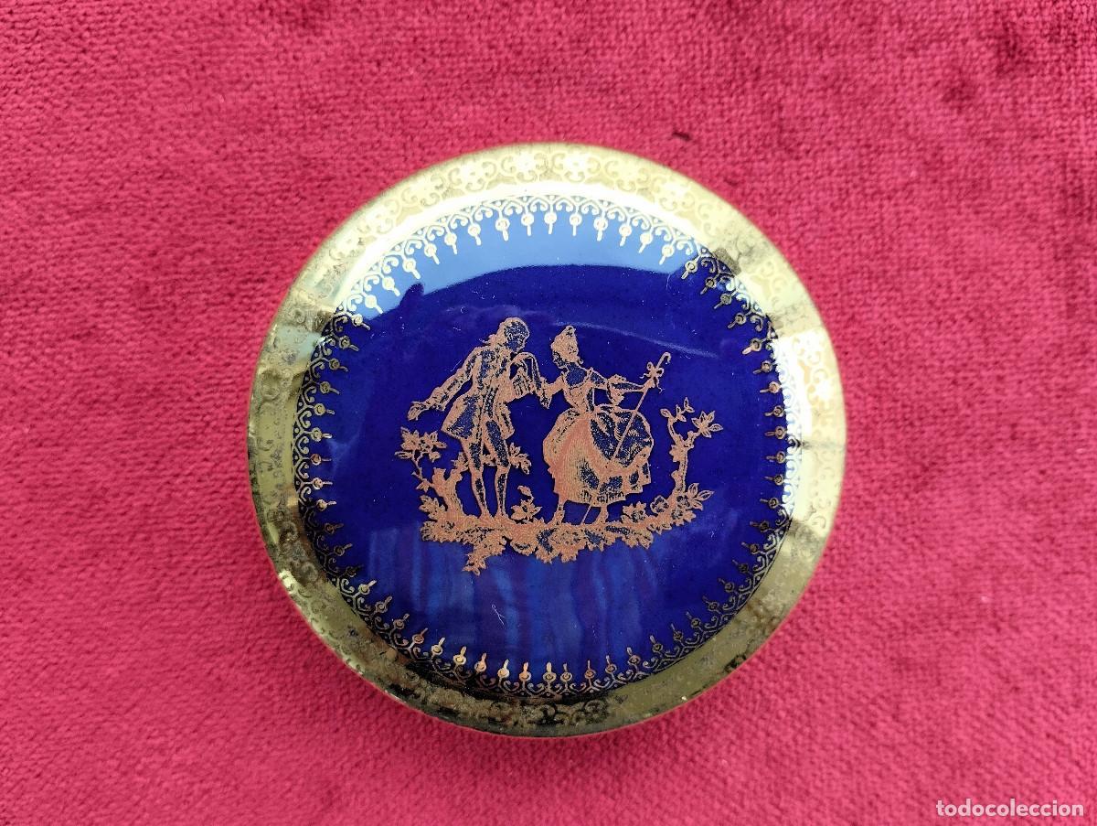 Antig&uuml;edades: JOYERO LIMOGES EN AZUL COBALTO Y ORO - Foto 3