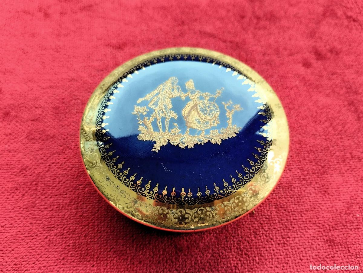 Antig&uuml;edades: JOYERO LIMOGES EN AZUL COBALTO Y ORO - Foto 4