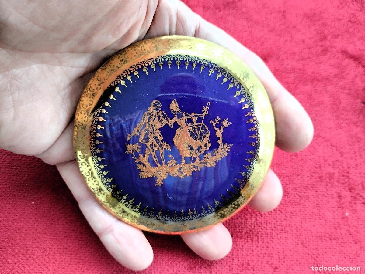 Antig&uuml;edades: JOYERO LIMOGES EN AZUL COBALTO Y ORO - Foto 7