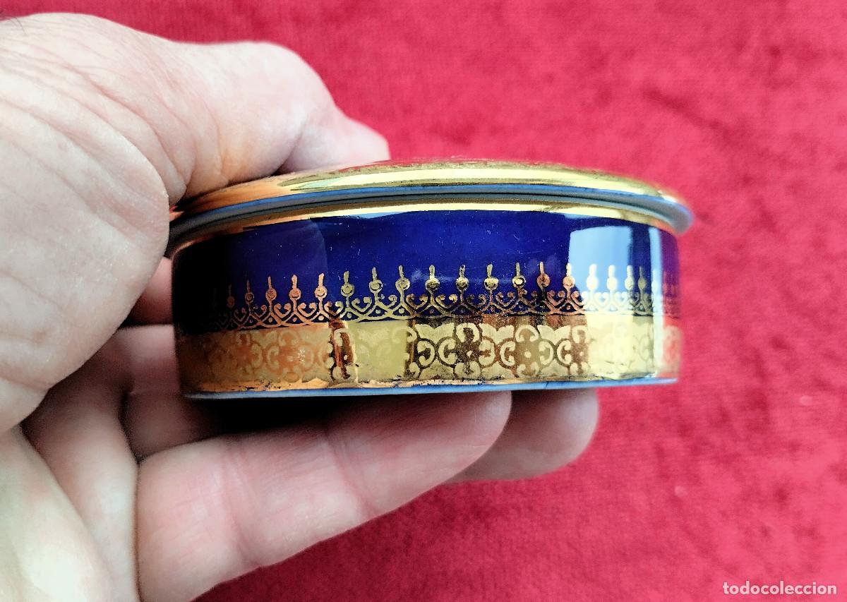 Antig&uuml;edades: JOYERO LIMOGES EN AZUL COBALTO Y ORO - Foto 8