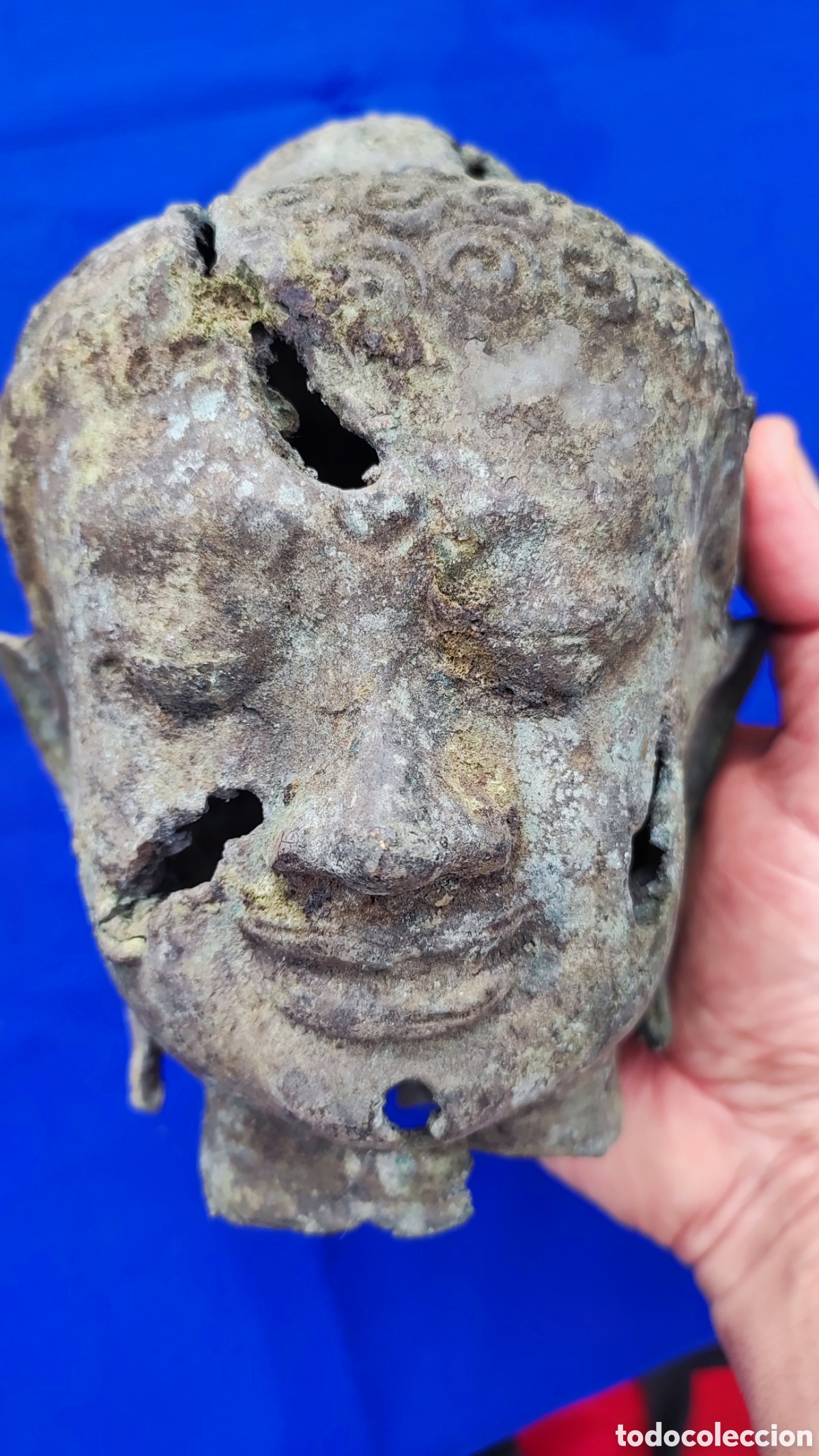 Antig&uuml;edades: Cabeza de Buda, Budha bronce - Foto 2
