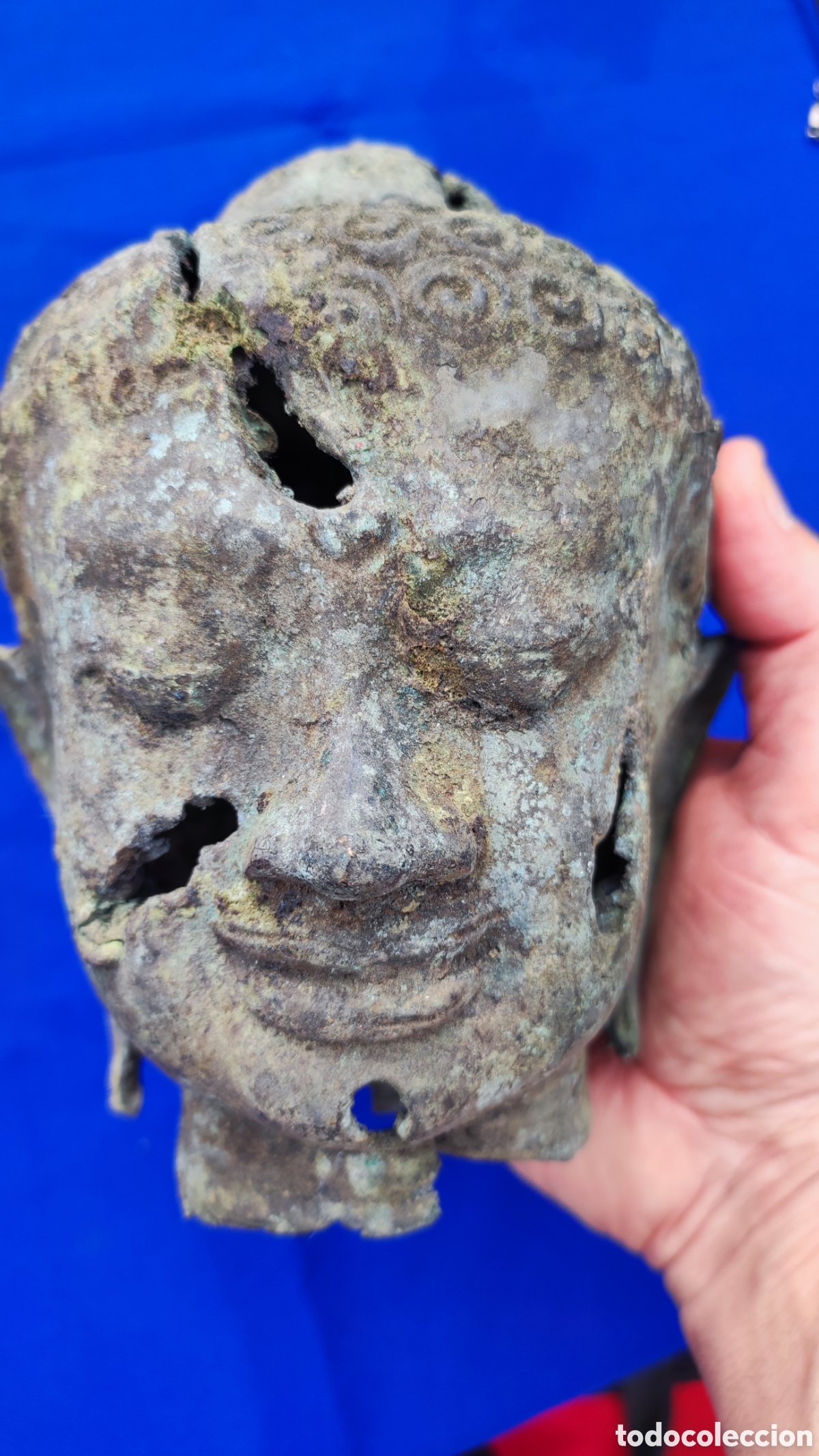 Antig&uuml;edades: Cabeza de Buda, Budha bronce - Foto 1