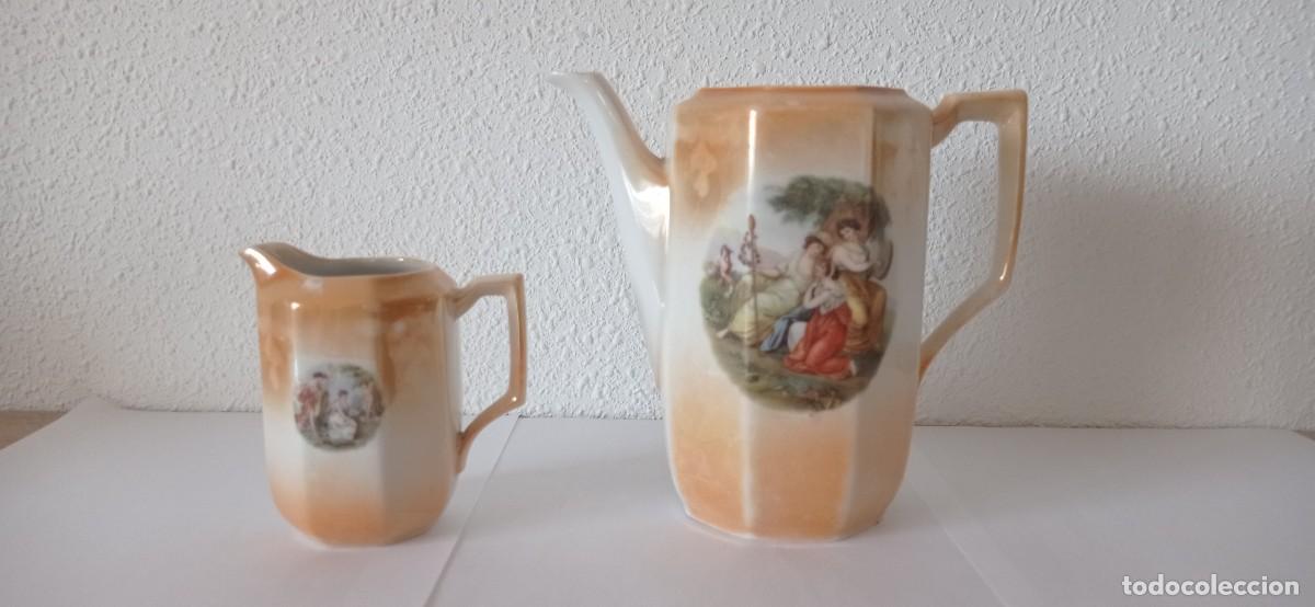 Antig&uuml;edades: Juego de caf&eacute; en porcelana - Foto 1