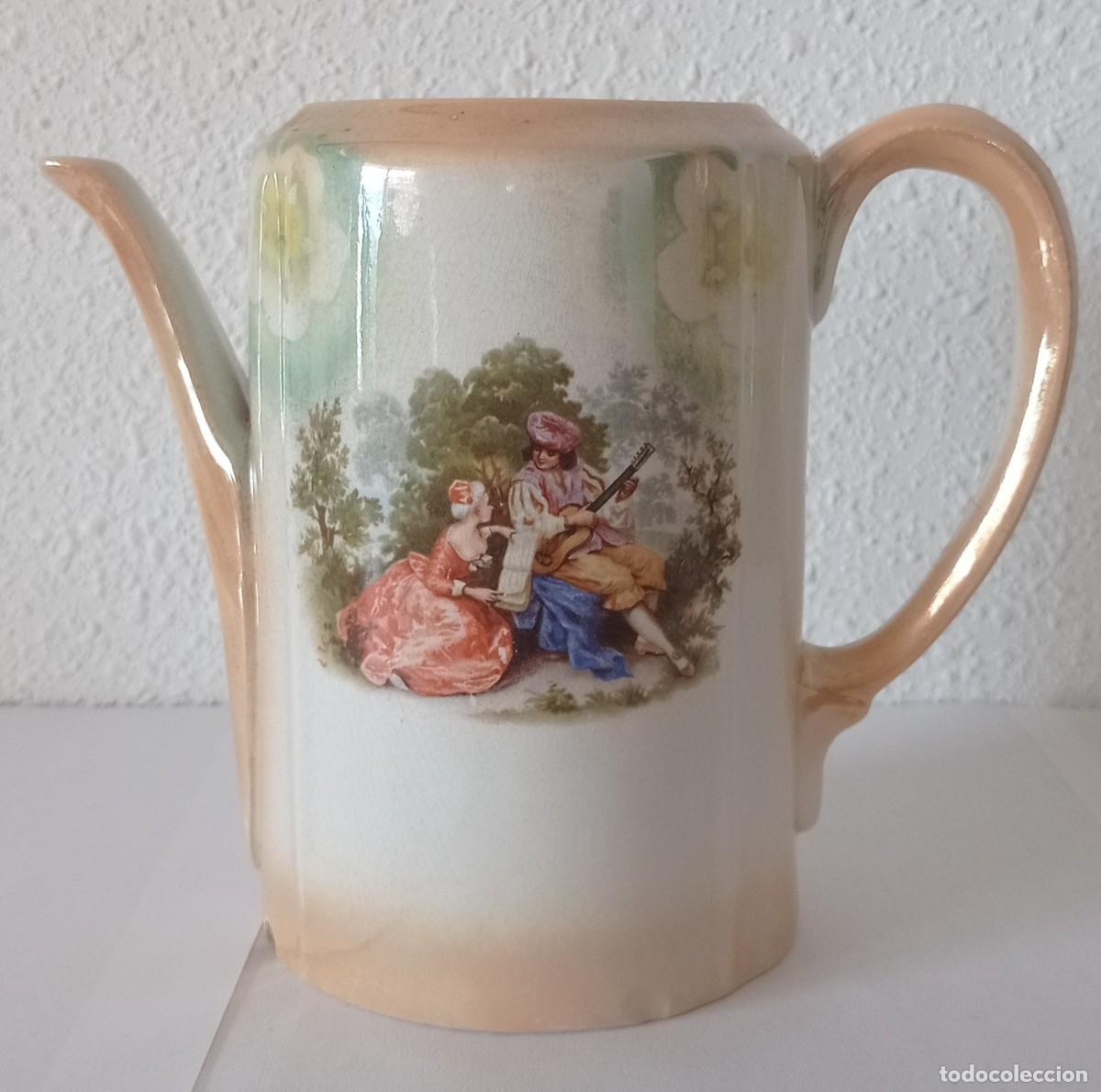 Antig&uuml;edades: Cafeteras de porcelana (set de 6) - Foto 2