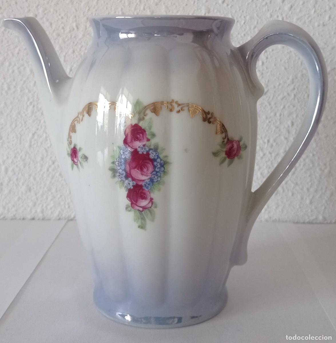 Antig&uuml;edades: Cafeteras de porcelana (set de 6) - Foto 4