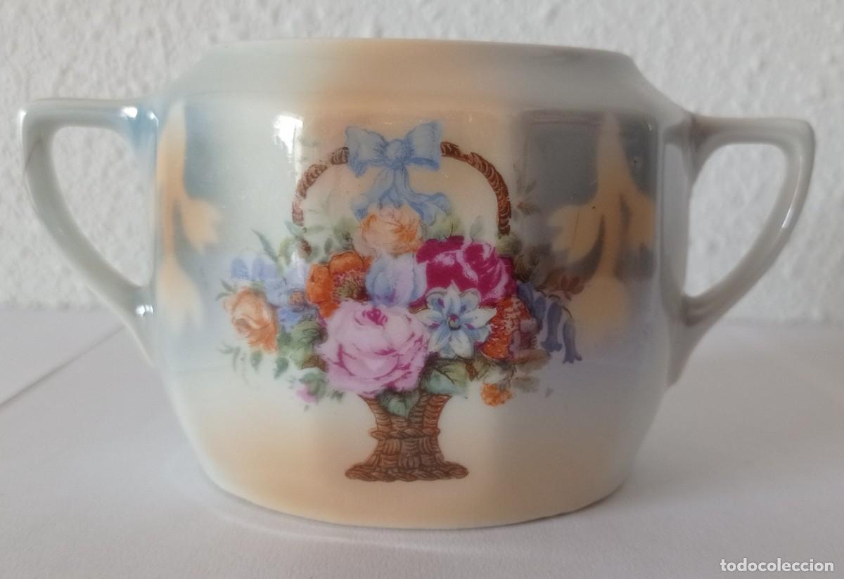 Antig&uuml;edades: Azucarero en porcelana - Foto 1