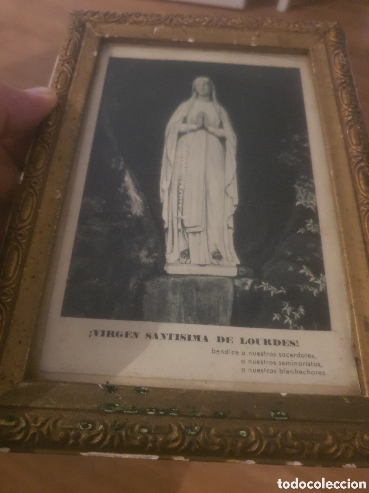 Antig&uuml;edades: CUADRITO VIRGEN SANTISIMA DE LOURDES - Foto 2
